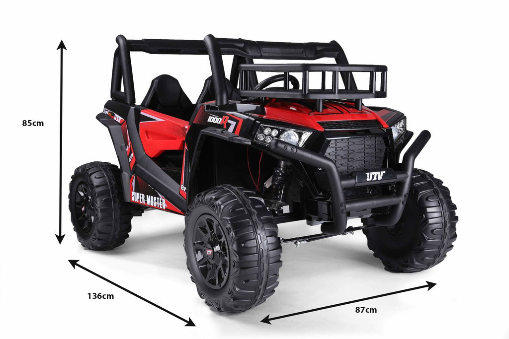 UTV 24V – Buggy électrique enfant 2 places | Rouge