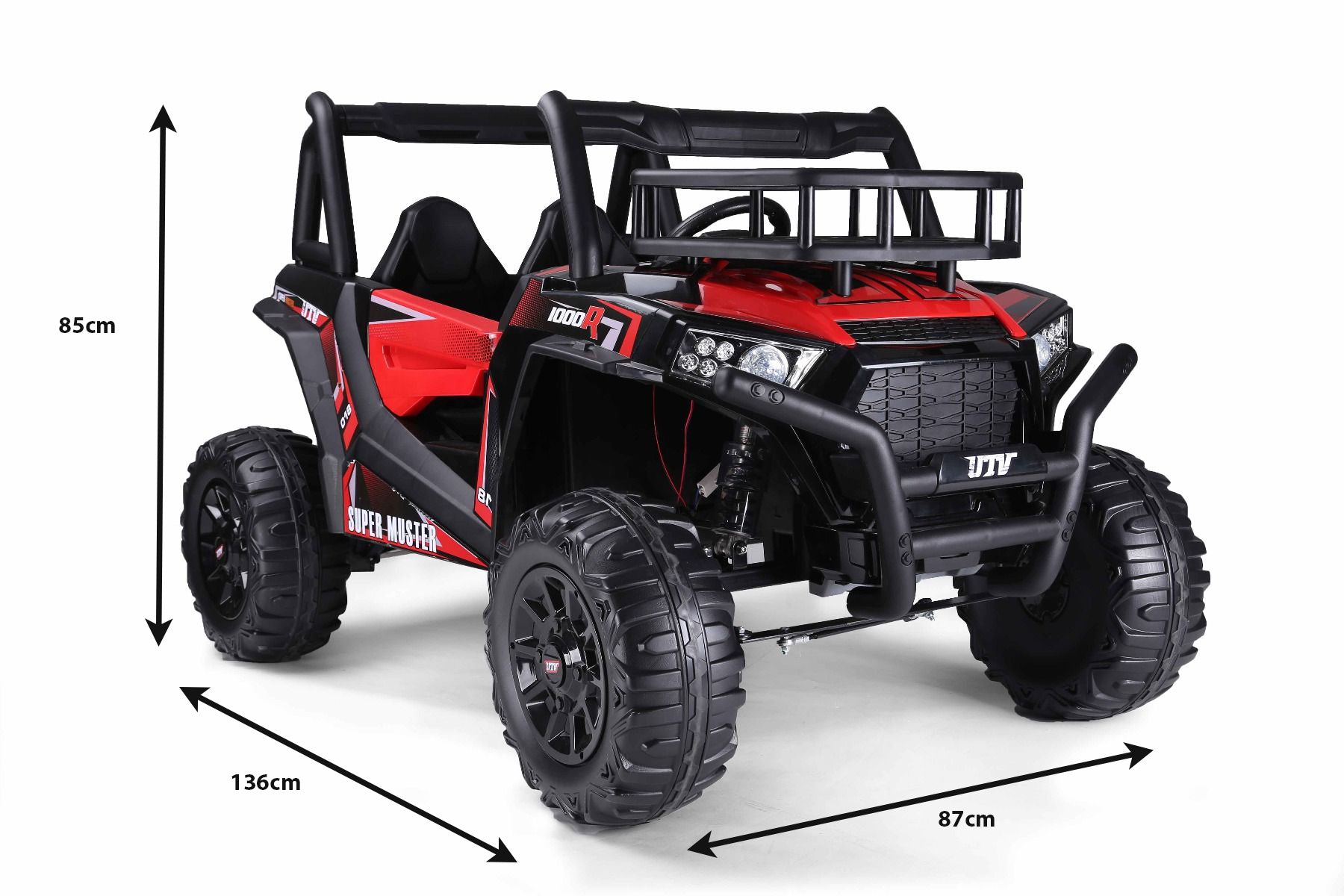 UTV 24V – Buggy électrique enfant 2 places | Rouge