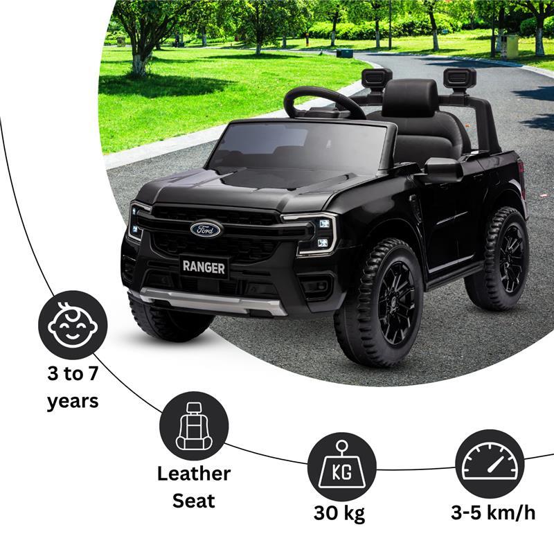 Ford 707 12V – Voiture électrique enfant | Noir