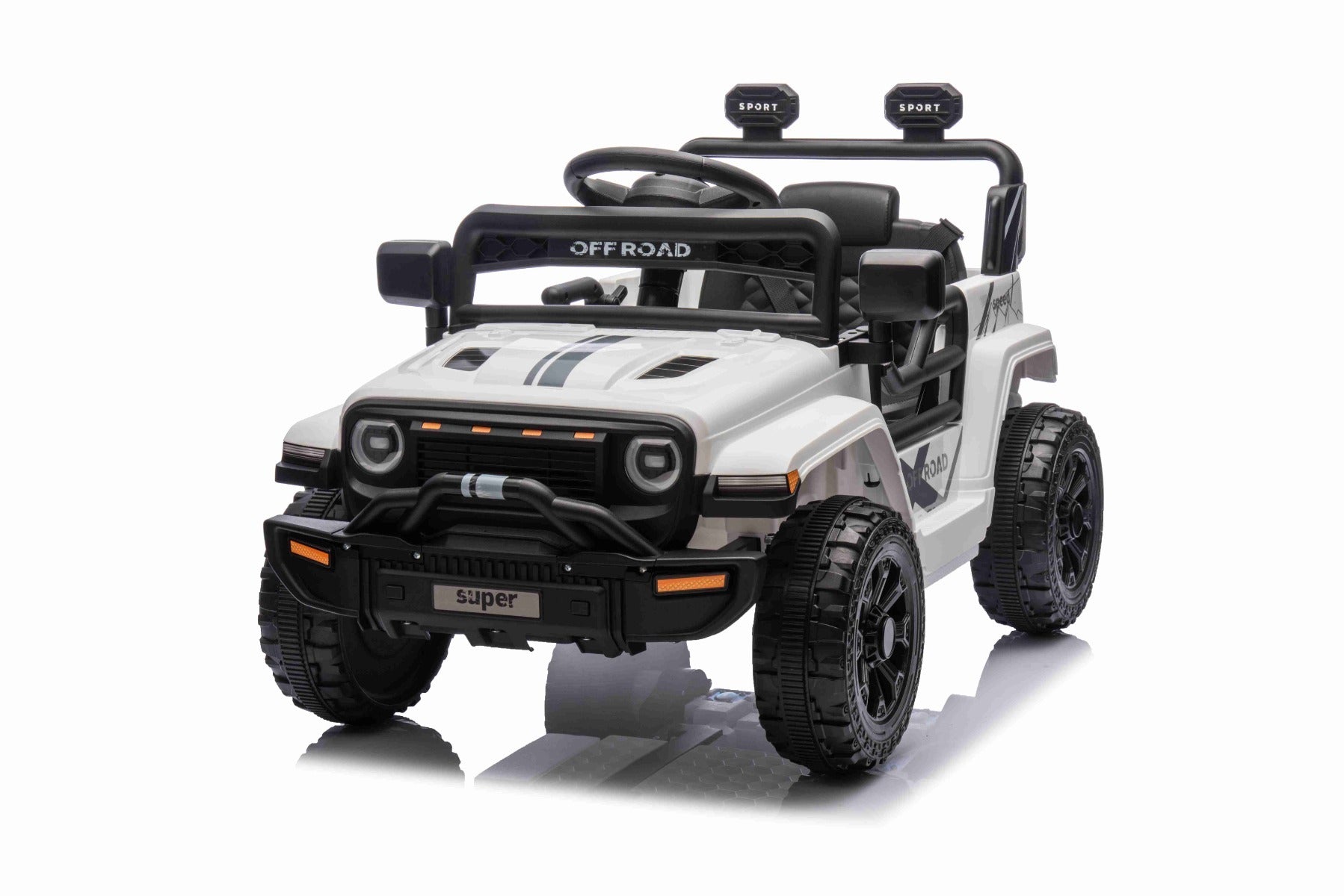 Offroad 12V – Voiture électrique enfant | Blanc