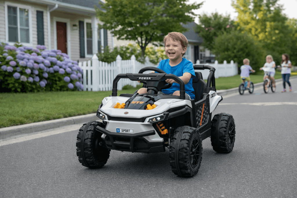 UTV 12V – Buggy électrique enfant | Blanc