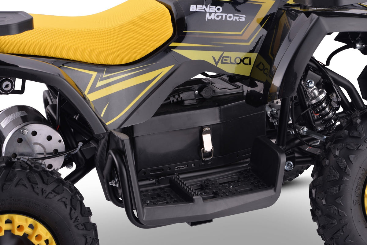 Veloci 800 W – Elektrische kinderquad | Geel