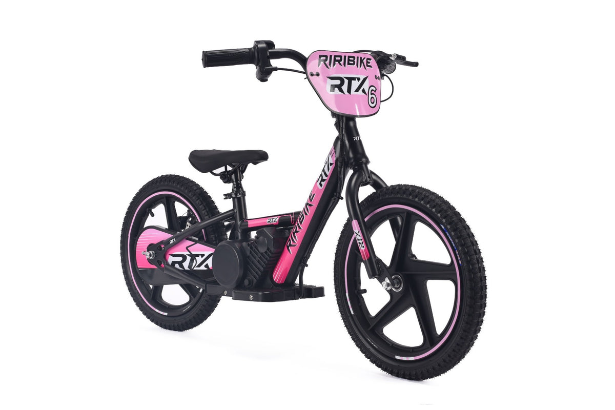 RIRIBIKE RTX6 16" 24V – Elektrische loopfiets voor kinderen | Roze
