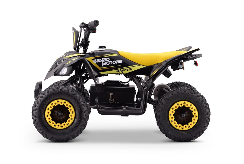 Raptor 800 W – Elektrische kinderquad | Geel