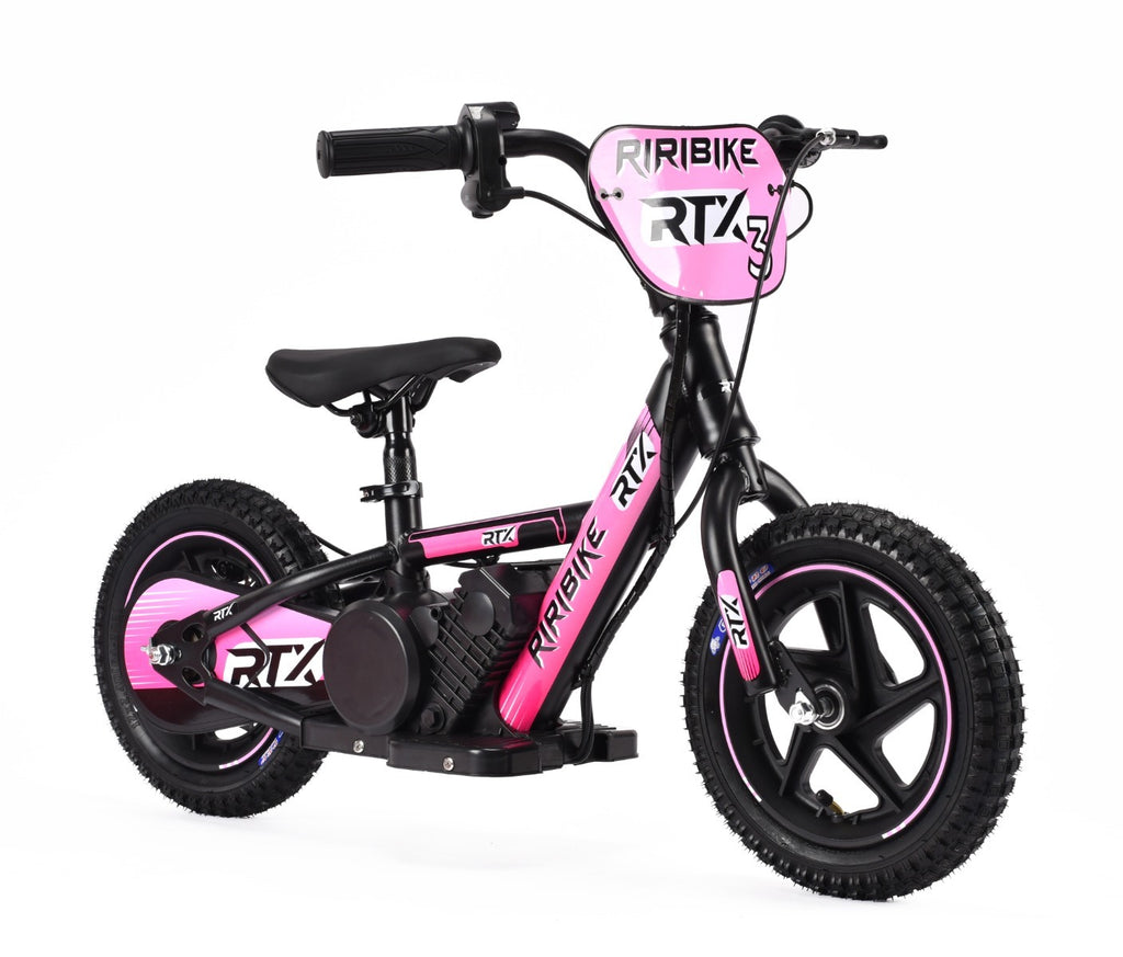 RIRIBIKE RTX3 12" 24V – Elektrische loopfiets voor kinderen | Roze