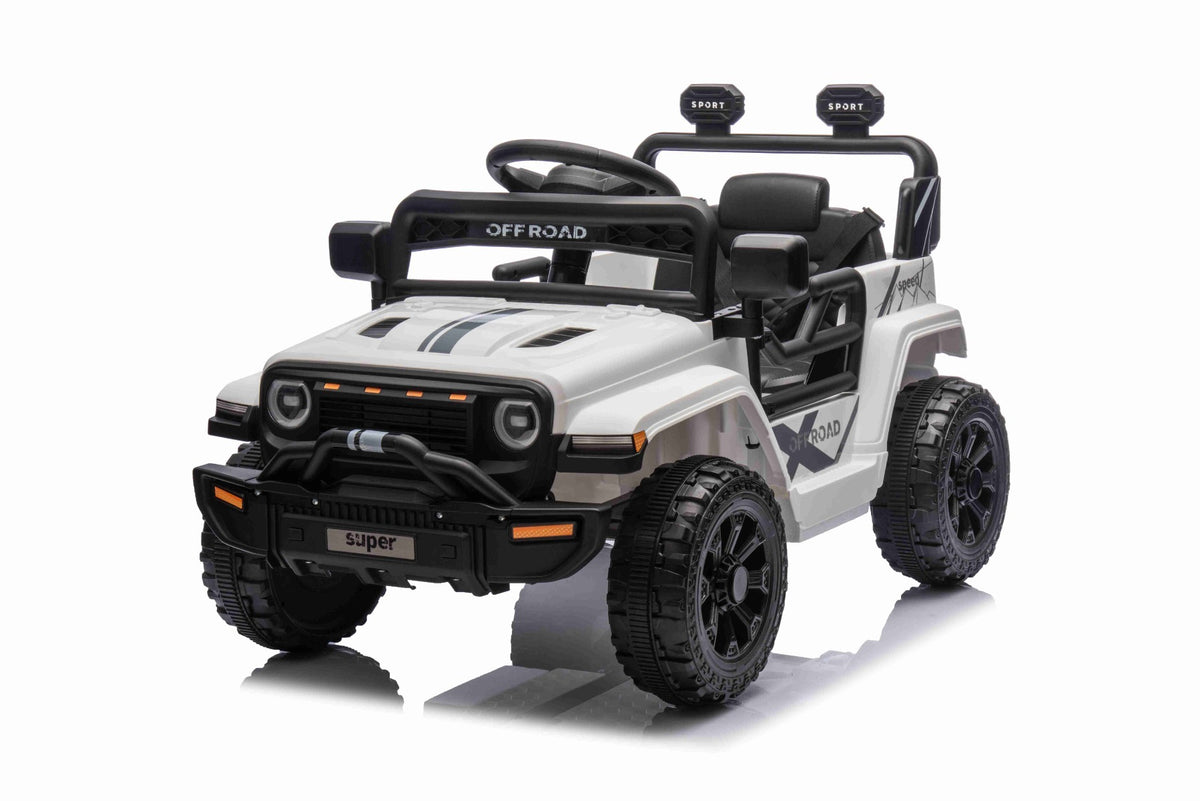 Offroad 12V – Voiture électrique enfant | Blanc