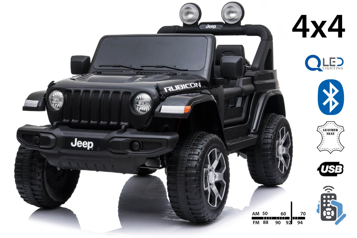 JEEP Wrangler 12V – Voiture électrique enfant 2 places | Noir