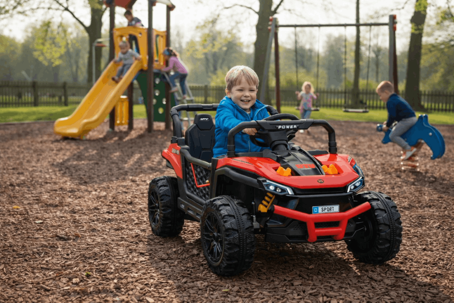 UTV 12V – Buggy électrique enfant | Rouge