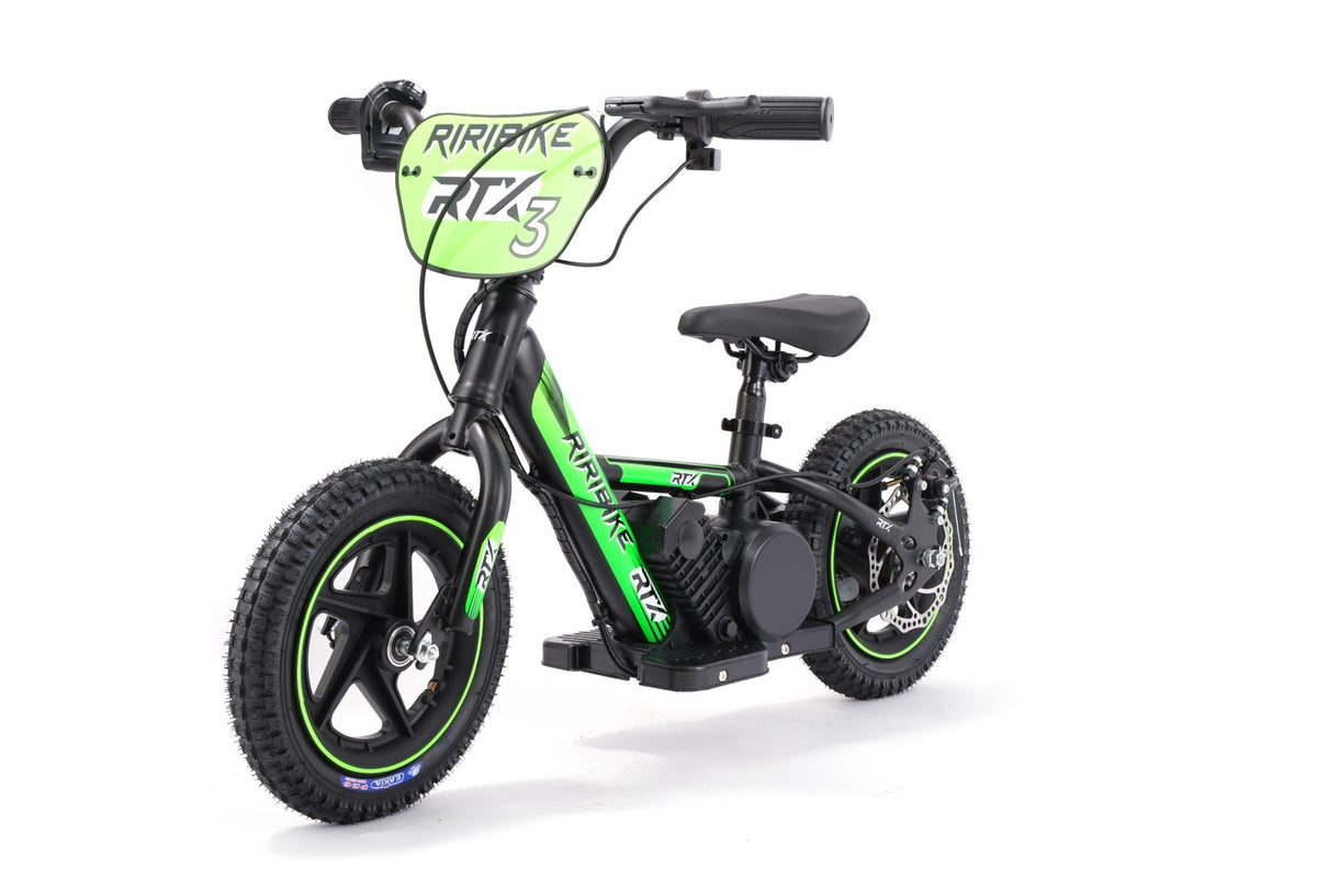 RIRIBIKE RTX3 12" 24V – Draisienne électrique enfant | Vert
