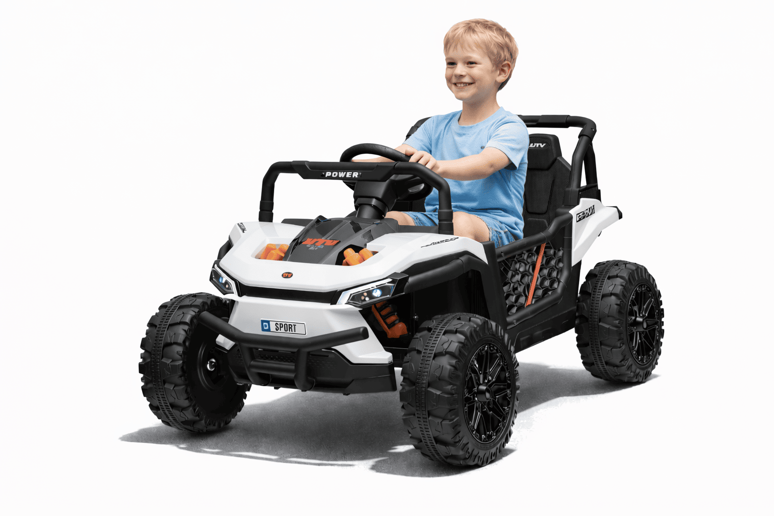 UTV 12V – Buggy électrique enfant | Blanc