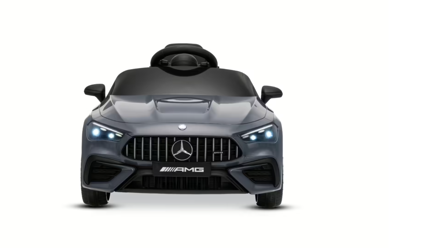 Voiture électrique enfant Mercedes CLE 12V avec traction arrière, gris, monoplace, batterie lithium