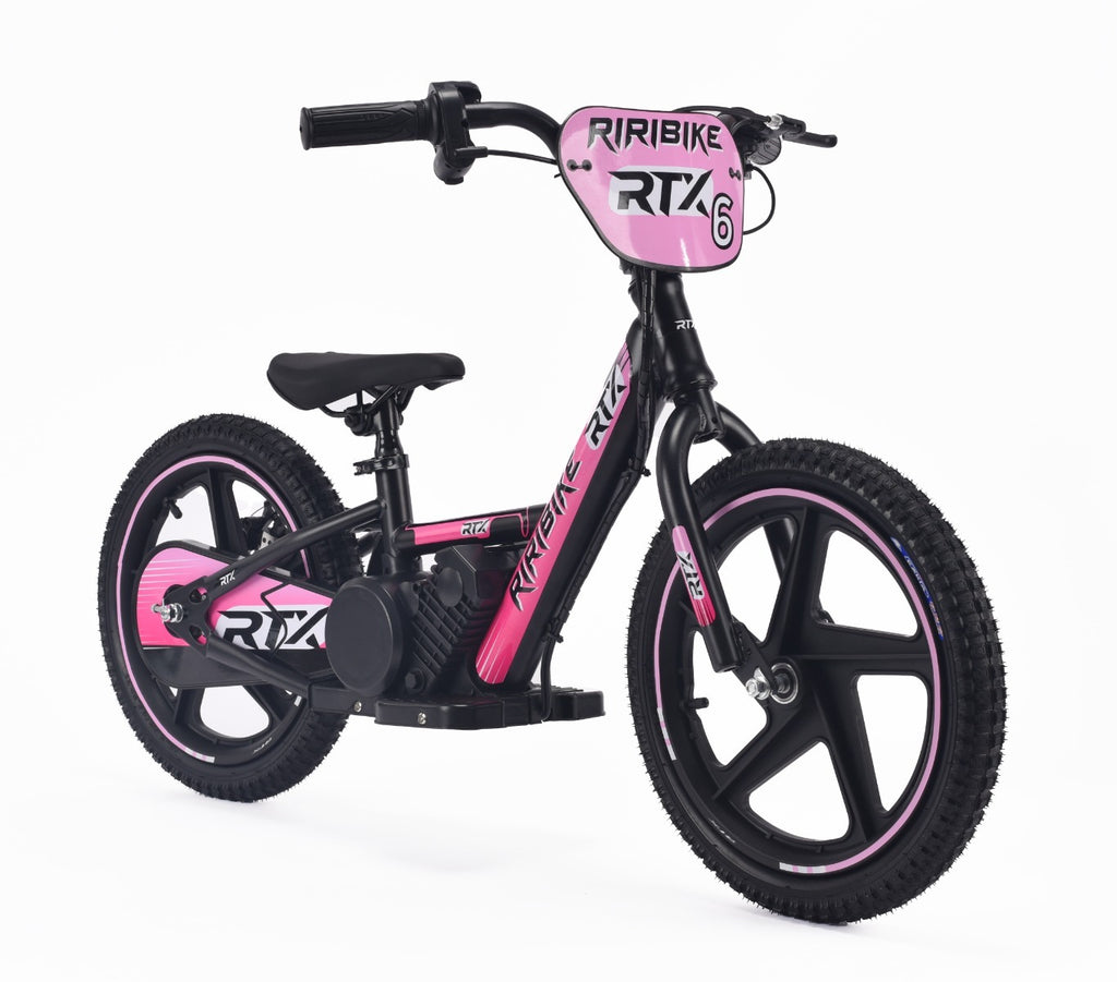 RIRIBIKE RTX6 16" 24V – Elektrische loopfiets voor kinderen | Roze