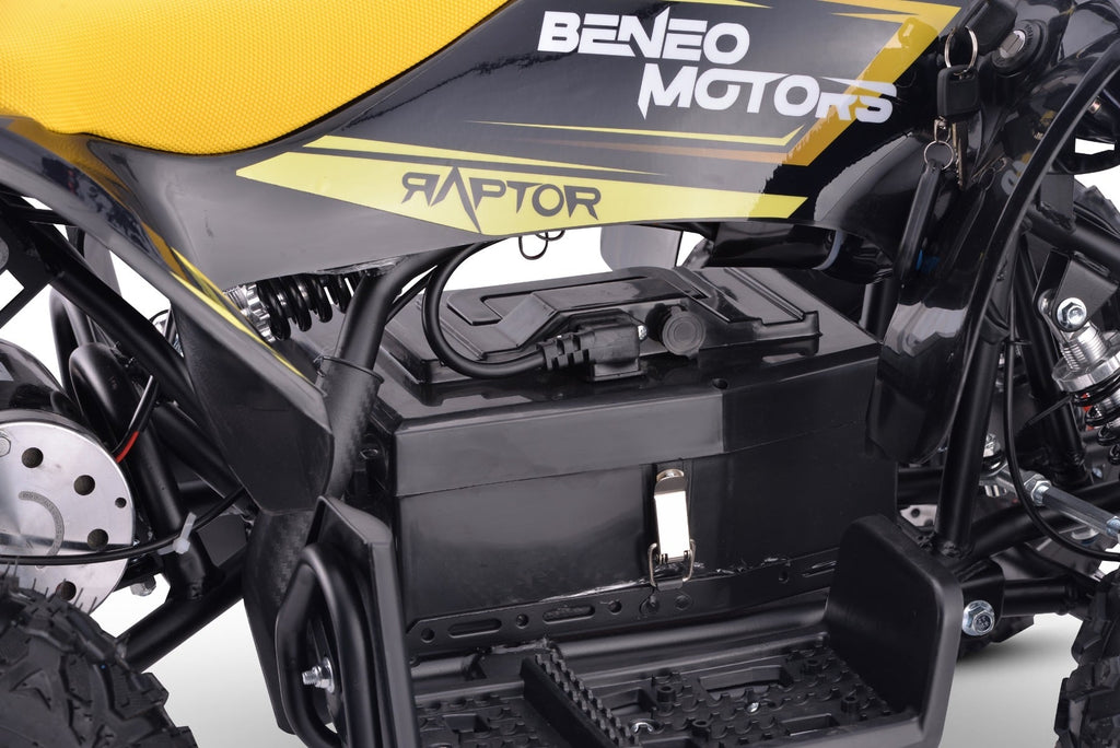 Raptor 800 W – Elektrische kinderquad | Geel