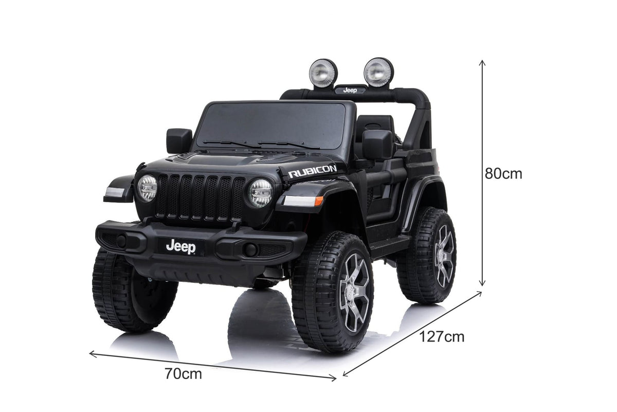 JEEP Wrangler 12V – Voiture électrique enfant 2 places | Noir