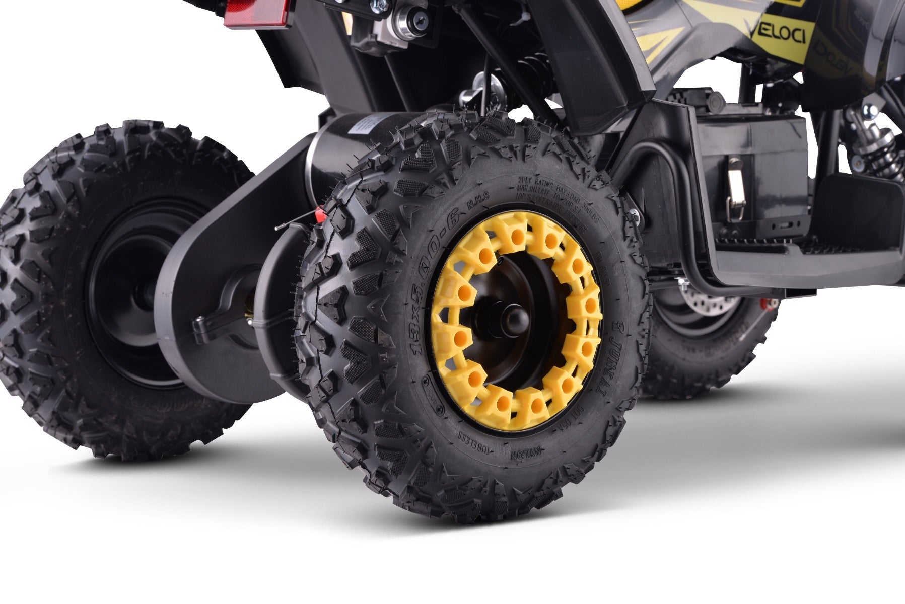 Veloci 800 W – Elektrische kinderquad | Geel