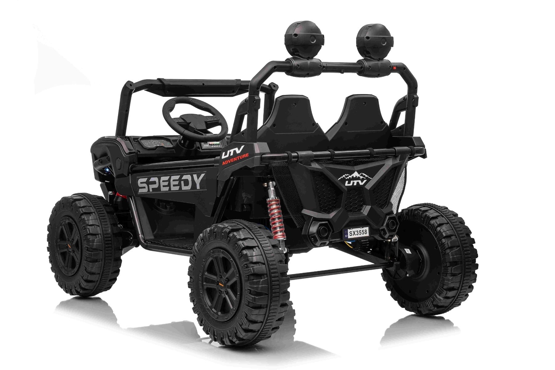 T-Rex Ride 24V – Voiture électrique enfant 2 places | Noir