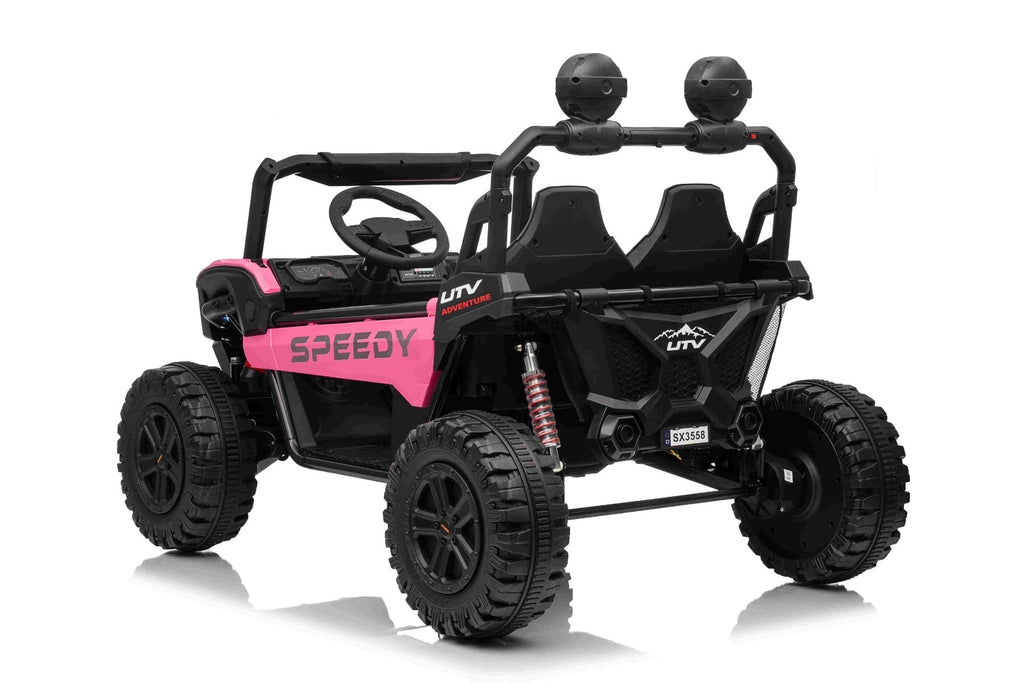 T-Rex Ride 24V – Voiture électrique enfant 2 places | Rose
