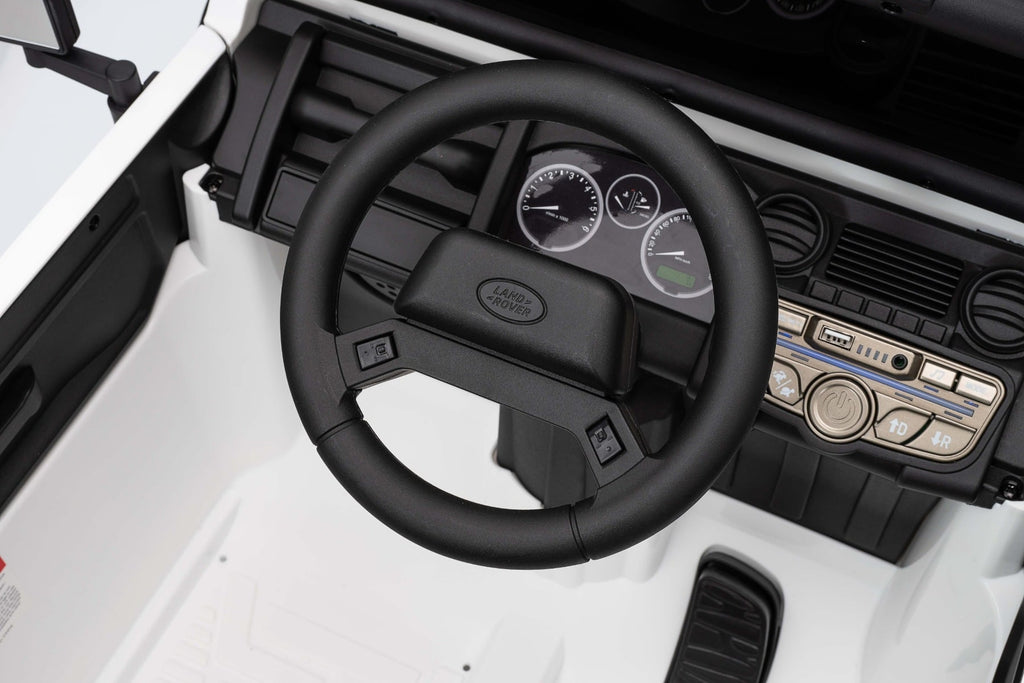 Land Rover Defender 110 SVX 12V – Voiture électrique enfant | Blanc