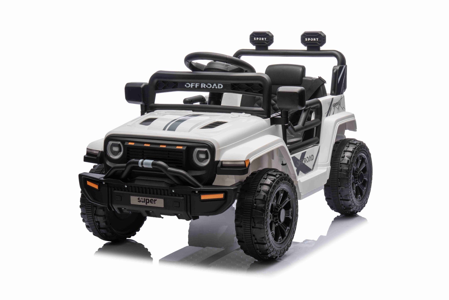 Offroad 12V – Voiture électrique enfant | Blanc