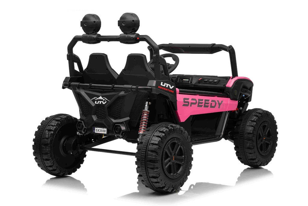 T-Rex Ride 24V – Voiture électrique enfant 2 places | Rose